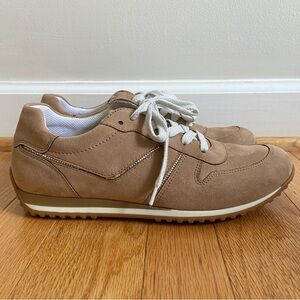 PAUL GREEN TANNER SNEAKER US 8.5 REAL SUEDE RHINESTONE DESIGNER ATHLEISURE